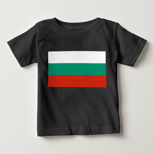 T-shirt Pour Bébé Drapeau de Bulgarie (Devant)