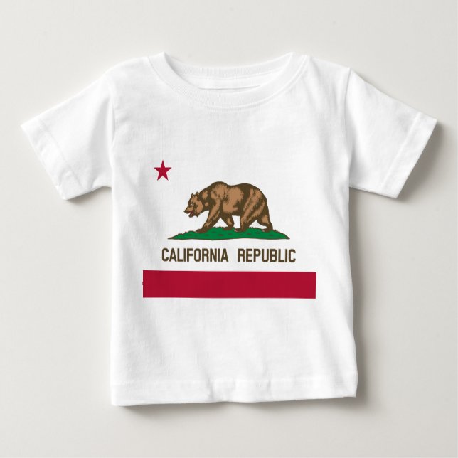 T-shirt Pour Bébé Drapeau de Californie (Devant)