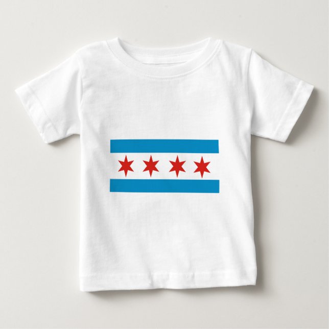 T-shirt Pour Bébé drapeau de Chicago (Devant)