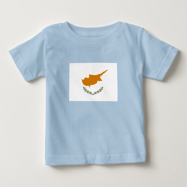 T-shirt Pour Bébé Drapeau de Chypre (Devant)