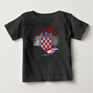 T-shirt Pour Bébé Drapeau de Croatie