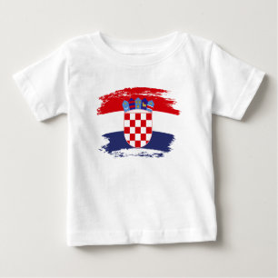 T-shirt Pour Bébé Drapeau de Croatie