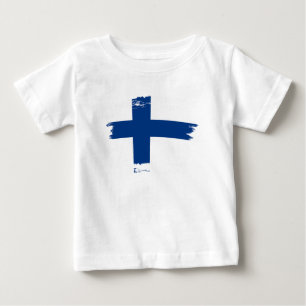 T-shirt Pour Bébé Drapeau de Finlande