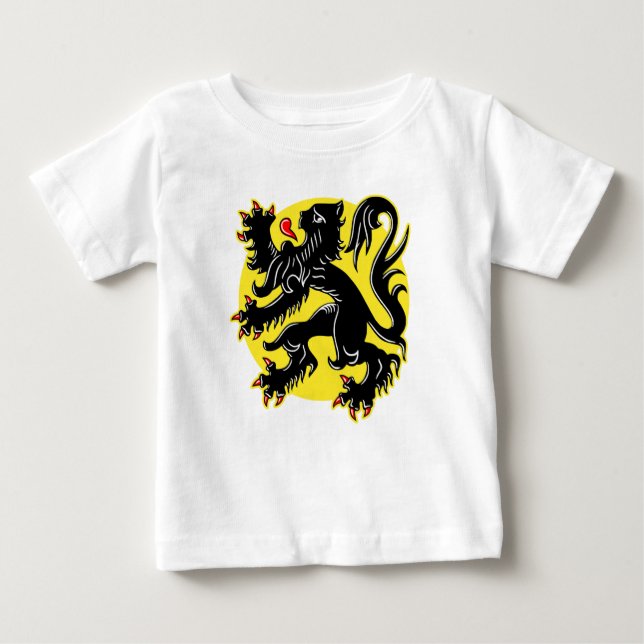 T-shirt Pour Bébé Drapeau de Flandre (Devant)