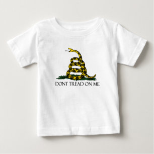 T-shirt Pour Bébé Drapeau de Gadsden, arrière - plan jaune
