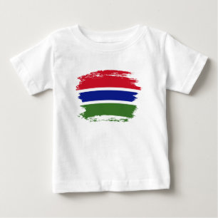 T-shirt Pour Bébé Drapeau de Gambie