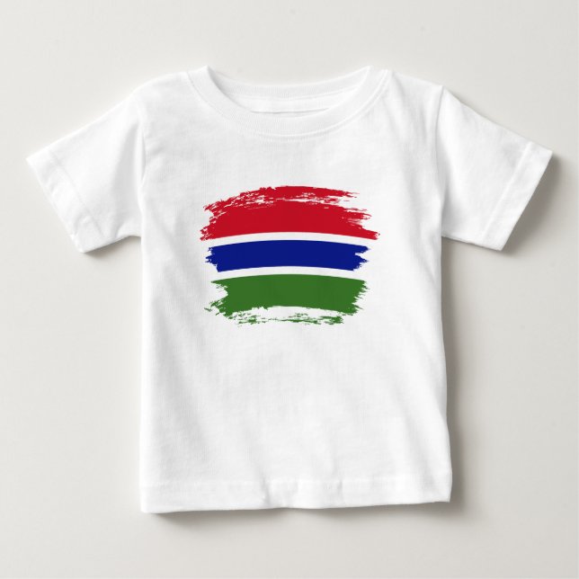 T-shirt Pour Bébé Drapeau de Gambie (Devant)