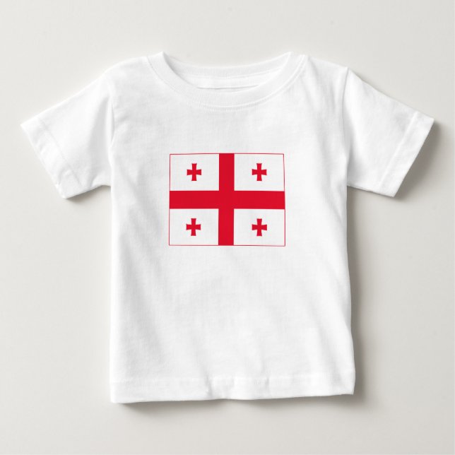 T-shirt Pour Bébé Drapeau de Géorgie (Devant)