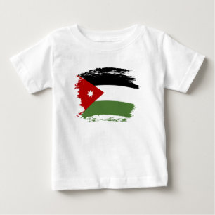 T-shirt Pour Bébé Drapeau de Jordanie