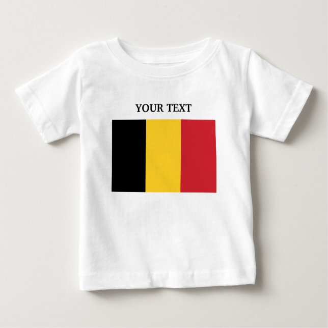 T-shirt Pour Bébé Drapeau de la Belgique (Devant)