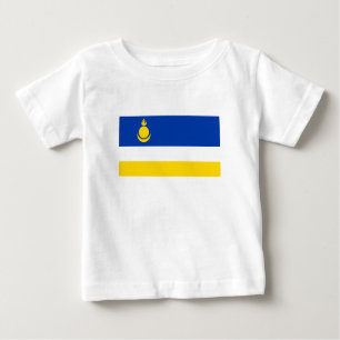 T-shirt Pour Bébé Drapeau de la Buryatia patriotique