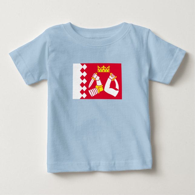 T-shirt Pour Bébé Drapeau de la Carélie du Nord (Devant)