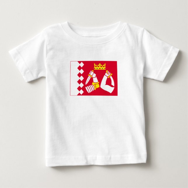 T-shirt Pour Bébé Drapeau de la Carélie du Nord (Devant)