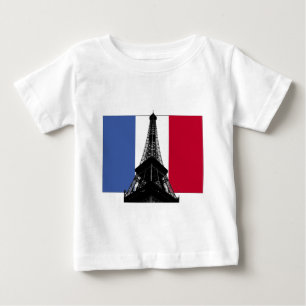 T-shirt Pour Bébé Drapeau de la chemise pour nourrissons de France