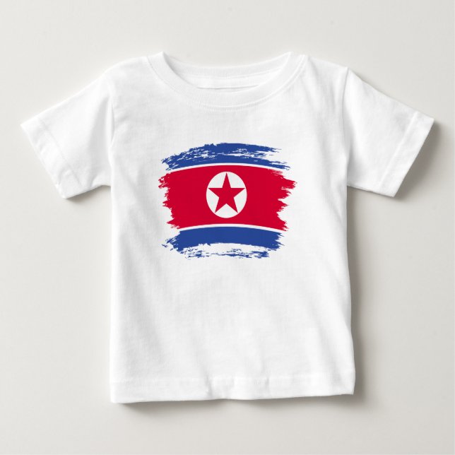 T-shirt Pour Bébé Drapeau de la Corée du Nord (Devant)