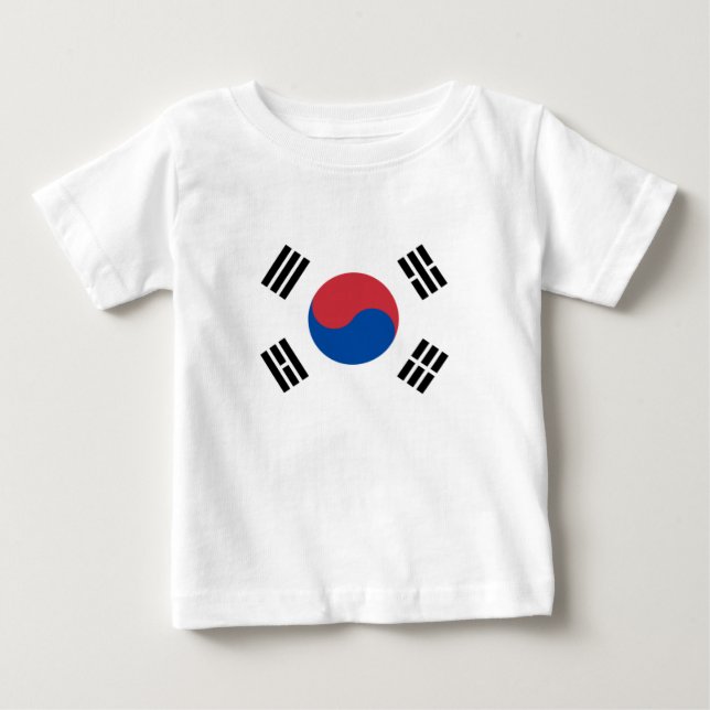 T-shirt Pour Bébé Drapeau de la Corée du Sud (ROK) (Devant)