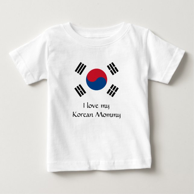 T-shirt Pour Bébé Drapeau de la Corée du Sud - Yin Yang (Devant)