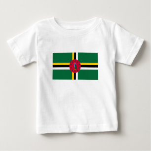 T-shirt Pour Bébé Drapeau de la Dominique