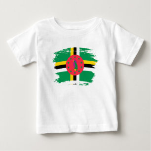 T-shirt Pour Bébé Drapeau de la Dominique