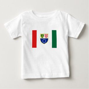 T-shirt Pour Bébé Drapeau de la Fédération de Bosnie