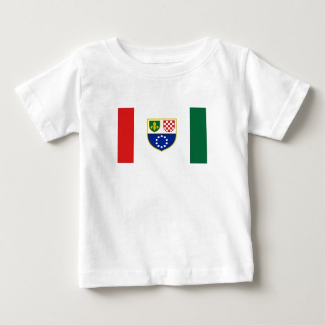 T-shirt Pour Bébé Drapeau de la Fédération de Bosnie-Herzégovine (Devant)
