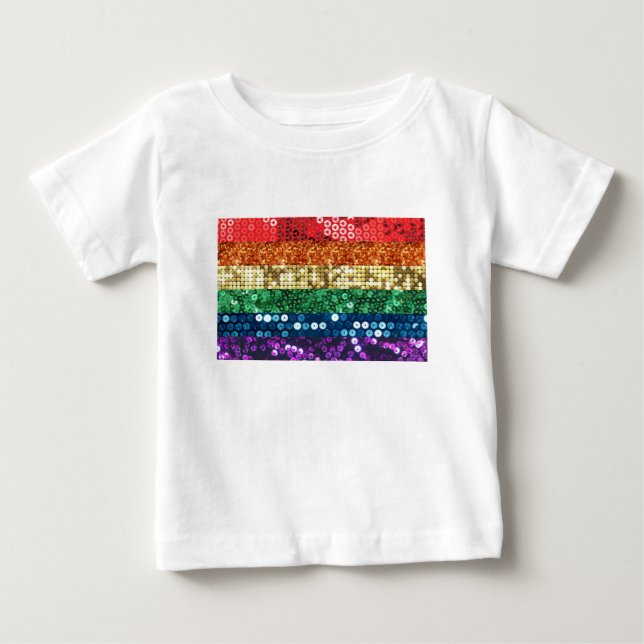 T-shirt Pour Bébé drapeau de la fierté séquentielle (Devant)