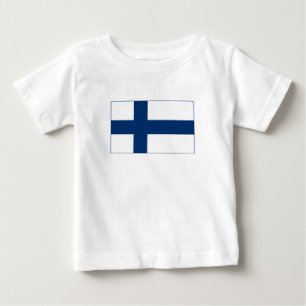 T-shirt Pour Bébé Drapeau de la Finlande