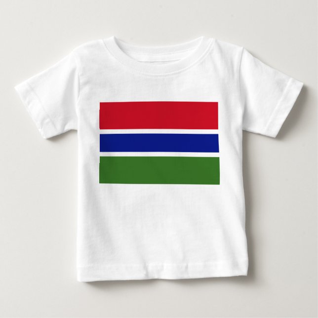 T-shirt Pour Bébé Drapeau de la Gambie (Devant)