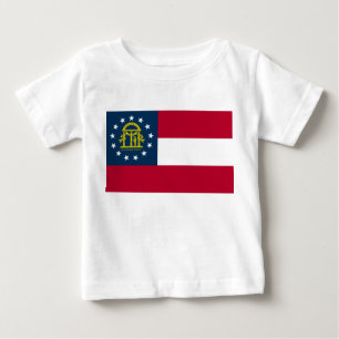 T-shirt Pour Bébé Drapeau de la Géorgie (État américain)