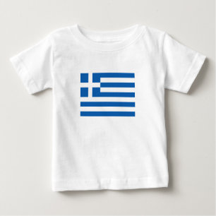 T-shirt Pour Bébé Drapeau de la Grèce