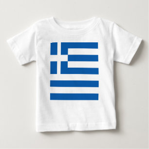 T-shirt Pour Bébé Drapeau de la Grèce