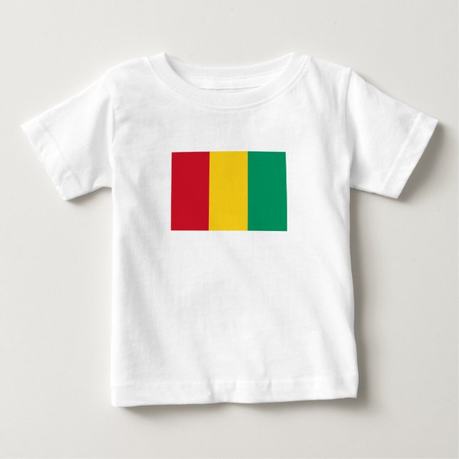T-shirt Pour Bébé Drapeau de la Guinée (Devant)