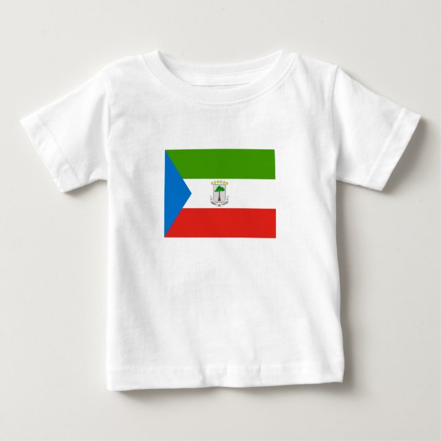 T-shirt Pour Bébé Drapeau de la Guinée équatoriale (Devant)