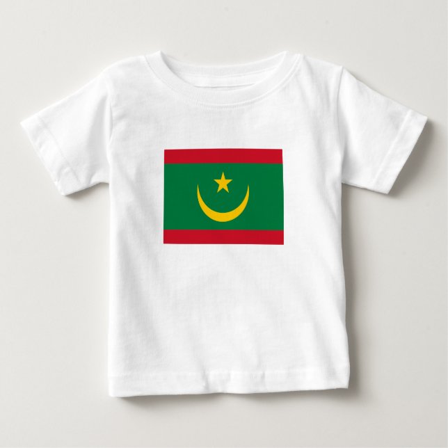 T-shirt Pour Bébé Drapeau de la Mauritanie (Devant)