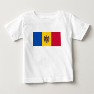 T-shirt Pour Bébé Drapeau de la Moldavie