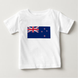 T-shirt Pour Bébé Drapeau de la Nouvelle-Zélande