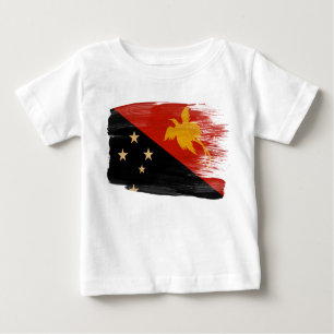 T-shirt Pour Bébé Drapeau de la Papouasie-Nouvelle-Guinée