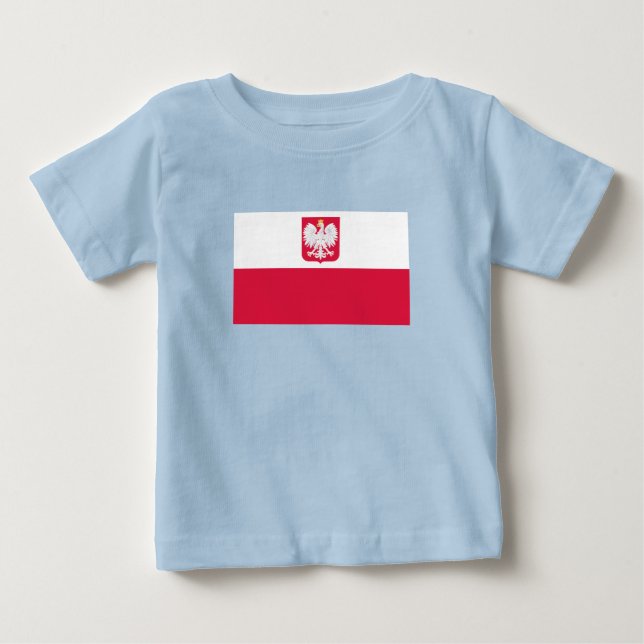 T-shirt Pour Bébé Drapeau de la Pologne (Devant)