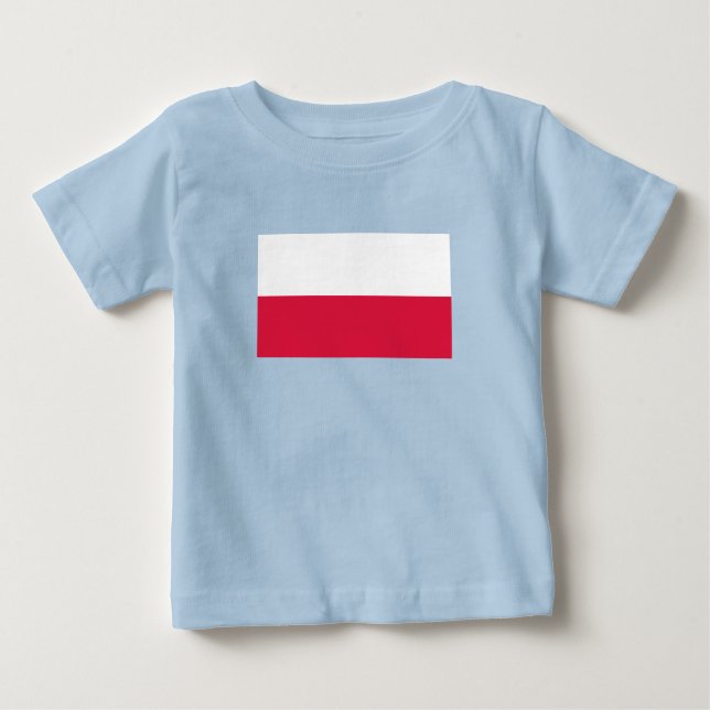 T-shirt Pour Bébé Drapeau de la Pologne (Devant)