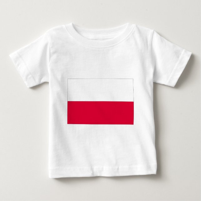 T-shirt Pour Bébé Drapeau de la Pologne (Devant)