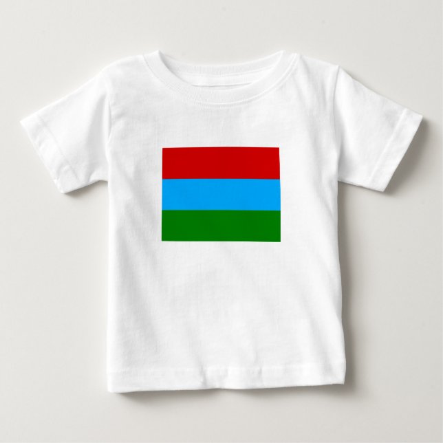 T-shirt Pour Bébé Drapeau de la République de Karelia (Devant)