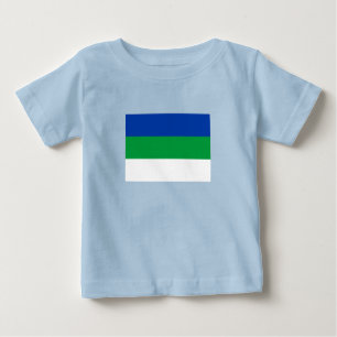 T-shirt Pour Bébé Drapeau de la République de Komi