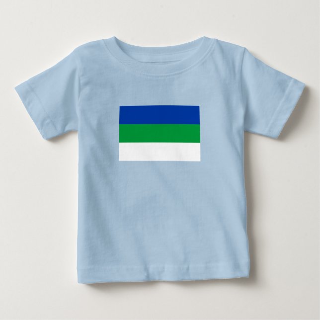 T-shirt Pour Bébé Drapeau de la République Komi (Devant)