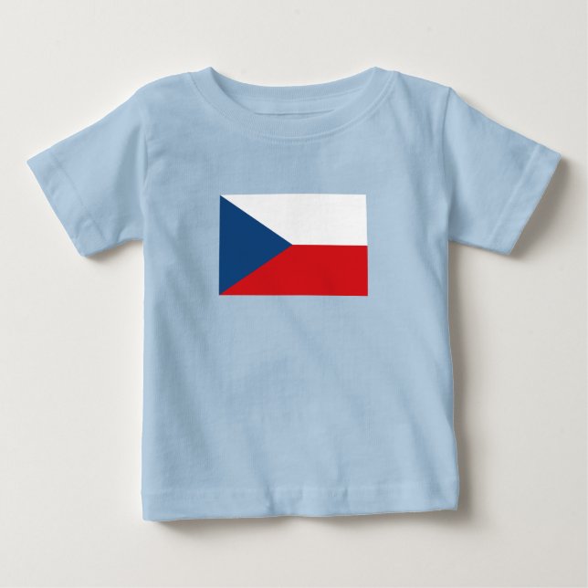 T-shirt Pour Bébé Drapeau de la République tchèque (Devant)