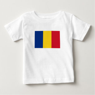 T-shirt Pour Bébé Drapeau de la Roumanie