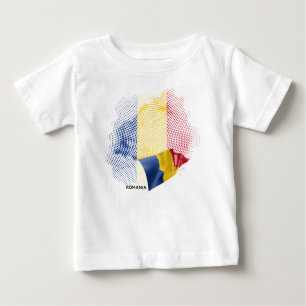 T-shirt Pour Bébé Drapeau de la Roumanie