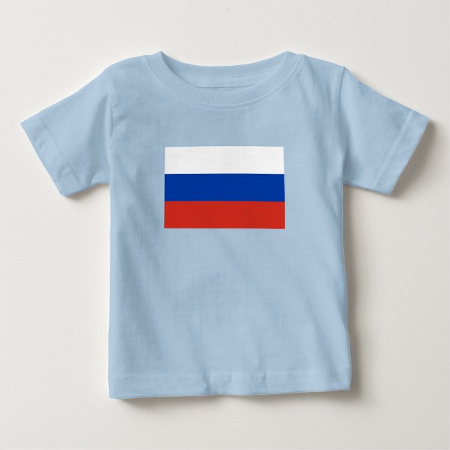 T-shirt Pour Bébé Drapeau de la Russie (Devant)