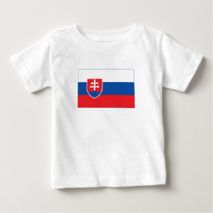 T-shirt Pour Bébé Drapeau de la Slovaquie
