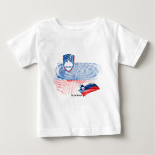 T-shirt Pour Bébé drapeau de la Slovénie