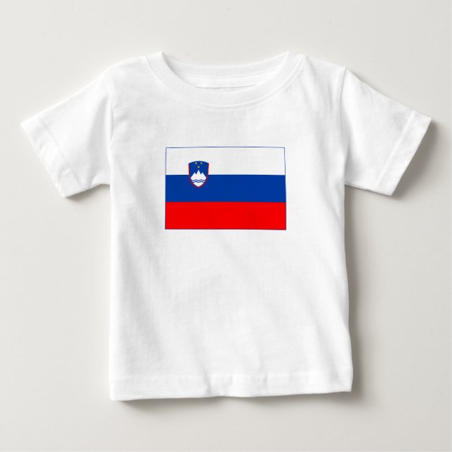 T-shirt Pour Bébé Drapeau de la Slovénie (Devant)